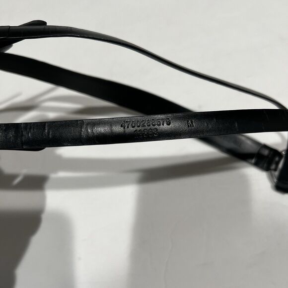 Lauren Ralph Lauren Tri Strap O Ring Equestrian Belt Size M silver Black Leather main image 7